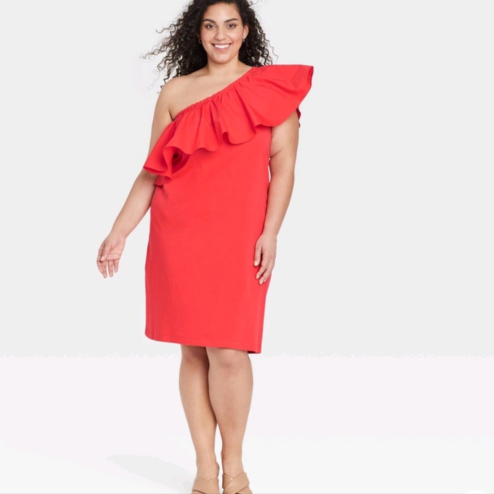 Shoulder Ruffle Sleeveless Dress